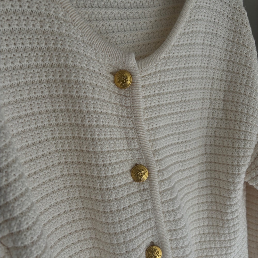 GAP Cream Cardigan with Gold Buttons - Picture 5 of 5